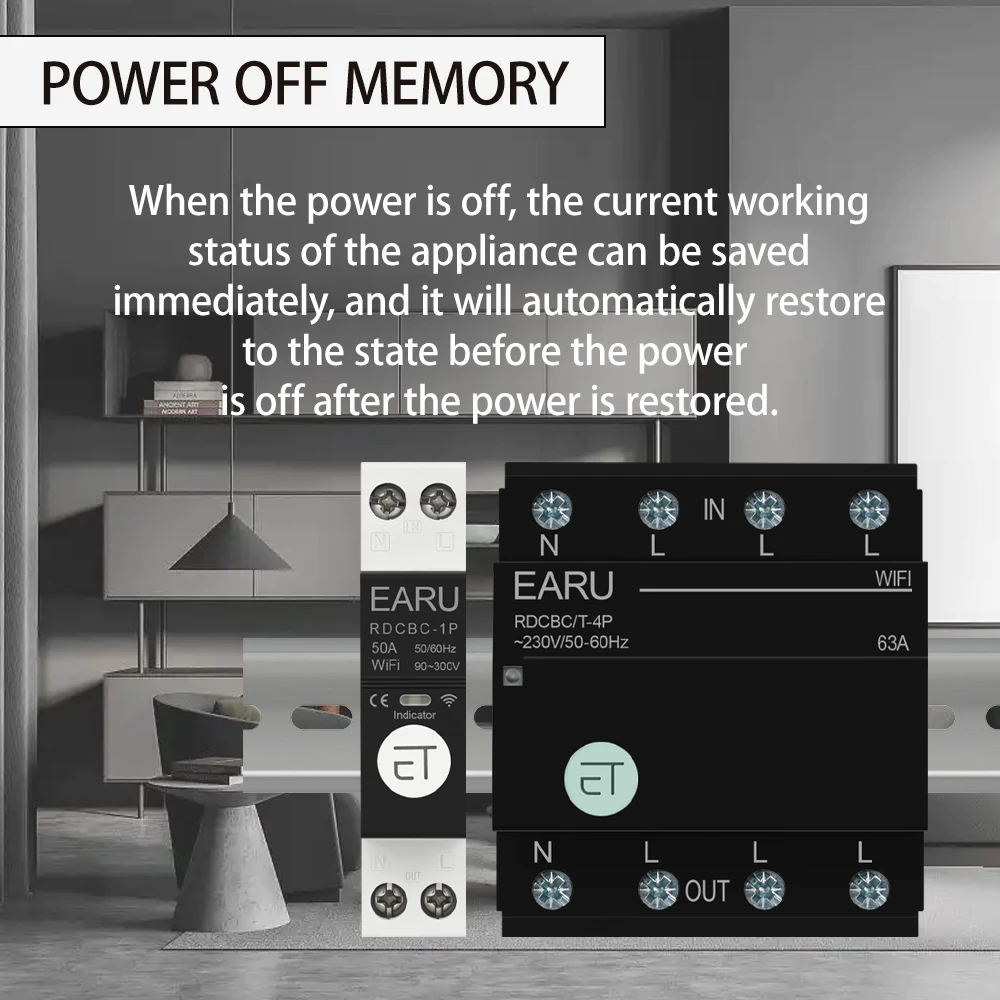 Smart WiFi Circuit Breaker Time Timer Relay Switch Smart Home House Voice Remote