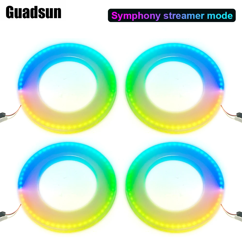

Guadsun Symphony Speakers 64-color Speakers Lights RGB 15CM Atmosphere Lamp Car Ambient Lights Car Accesorries for Vehicles