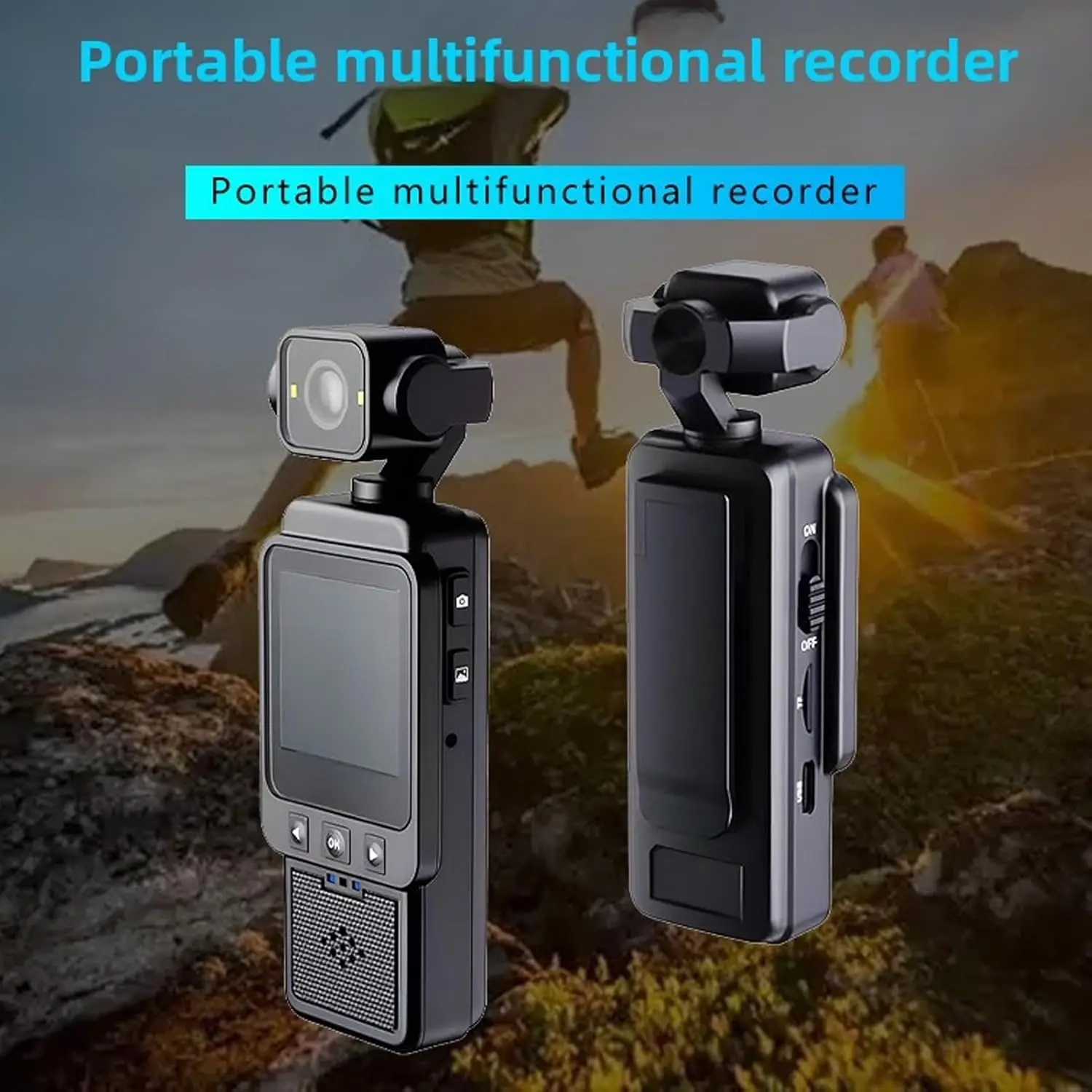 Caméra Action 1080P Objectif Rotatif 360° Ultra Légère 150g - DV01