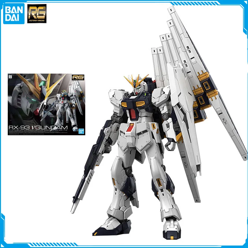 

In Stock Bandai RG 1/144 Nu Gundam RX-93 ν Gundam Original Model Anime Figure Model Toys Action Figure Collection Assembly Doll