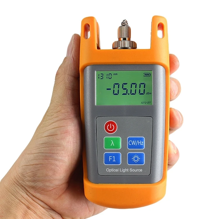 FTTH Mini AUA-1315 Handheld Stable Light Source Laser Source Dual Wavelen SC/FC Adapters 1310/1550 2 wavelengths test ftth fiber optic tool mini optical power meter tester light decay test mini optical fiber loss detection