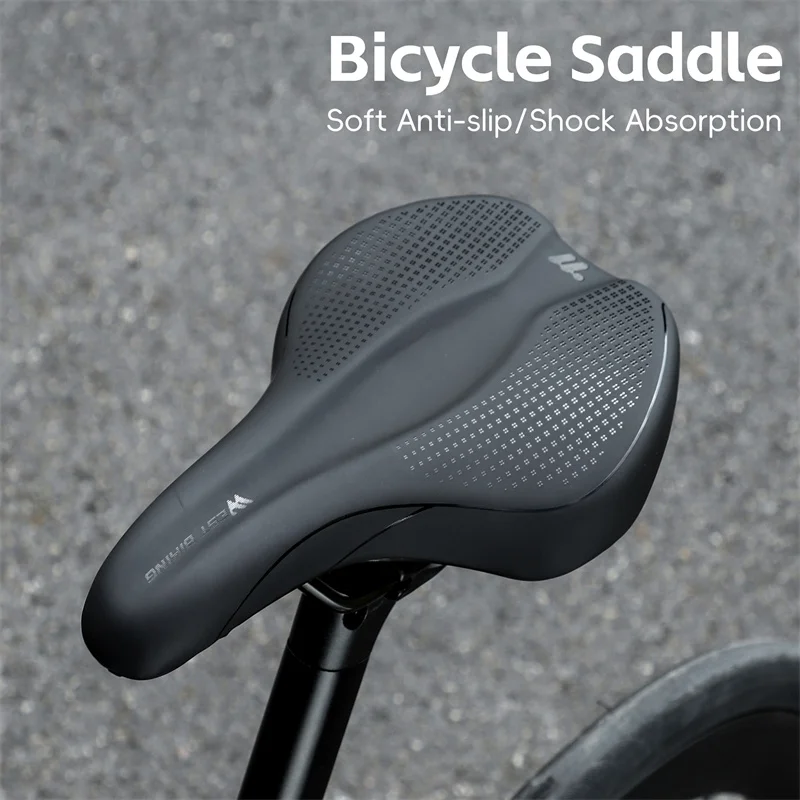WEST BIKING Bicycle Saddle Seat Road Mountain Bike Cushion For Men Soft PU Leather MTB Comfortable Cycling Saddles Multicolor bicycle saddle bicycle seat cushion bike riding cushion
