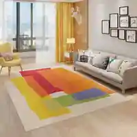 Modern Simple Rainbow Living Room Carpet Home Tea Table Bedroom Absorbent Non-slip Large Area Light Luxury Rug Floor Mat Decor 2