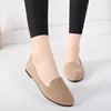 Women's Flat Loers Spring Autumn Large Size Casual Faion Flat Heel oes Comfortable Slip-On round Toe Leather oes