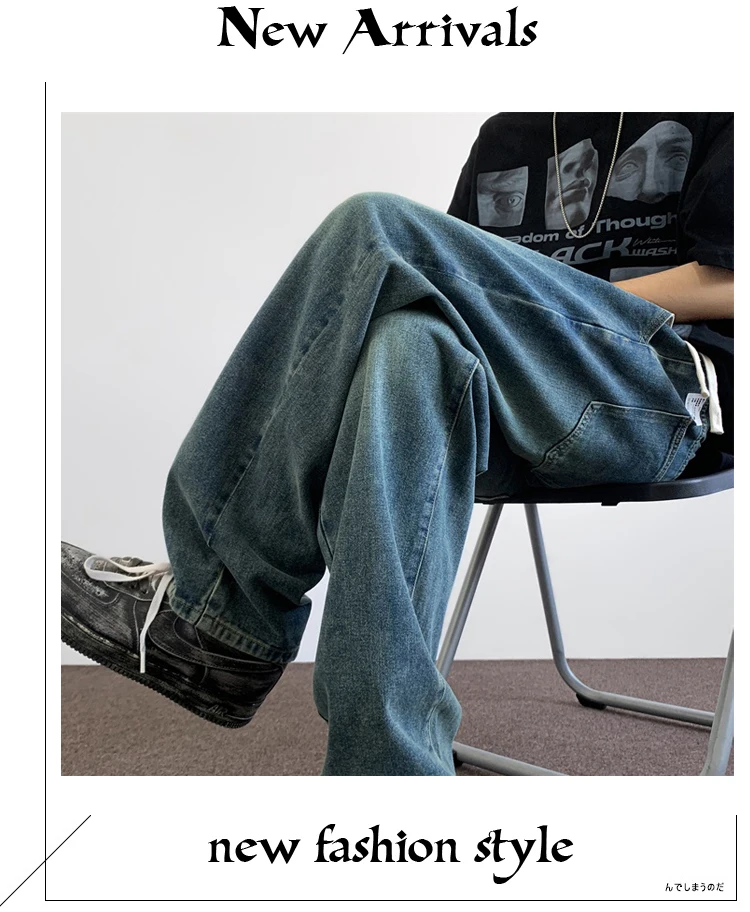 Description Picture 2 of itemNew Autumn Men Jeans Pants Streetwear Denim Jogger Harem Trousers M-3XL