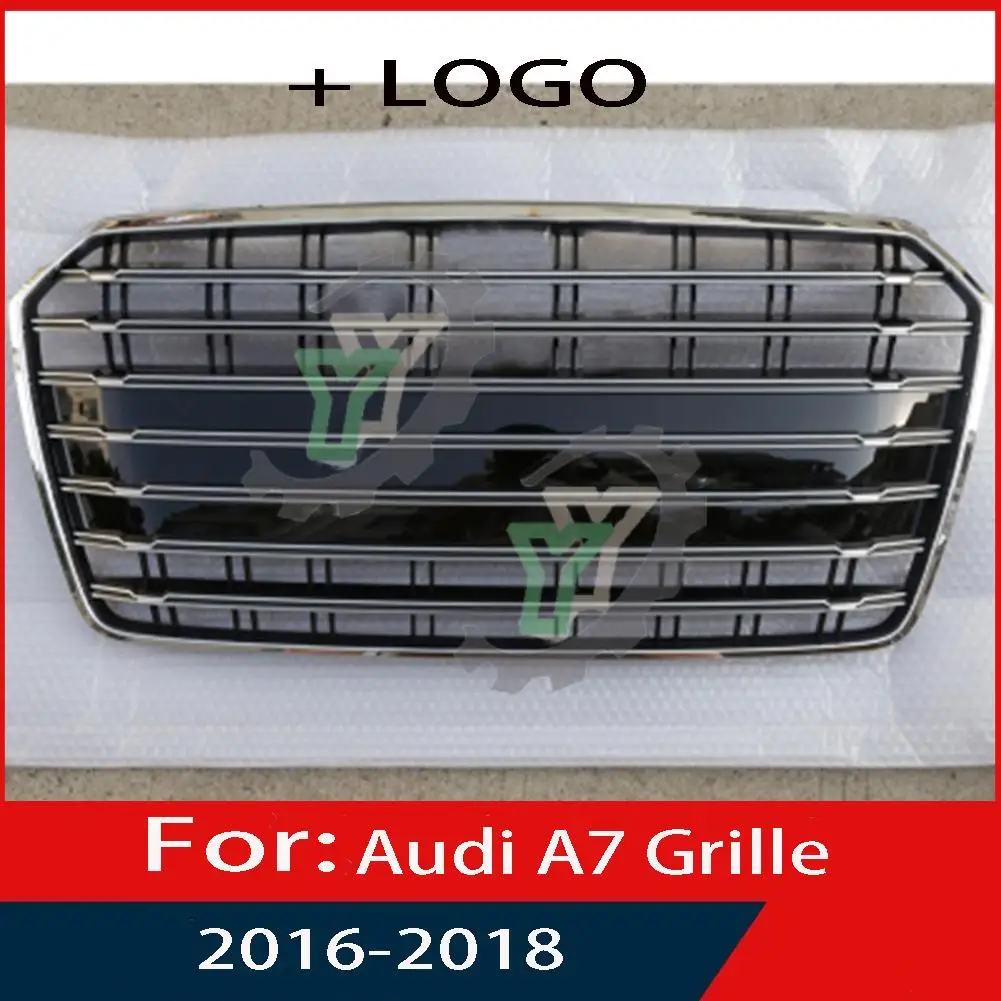 

Для Audi A7/A7L 2016 2017 2018 автомобильный передний бампер решетка Центральная панель Стайлинг верхний гриль (модификация для стиля S7)