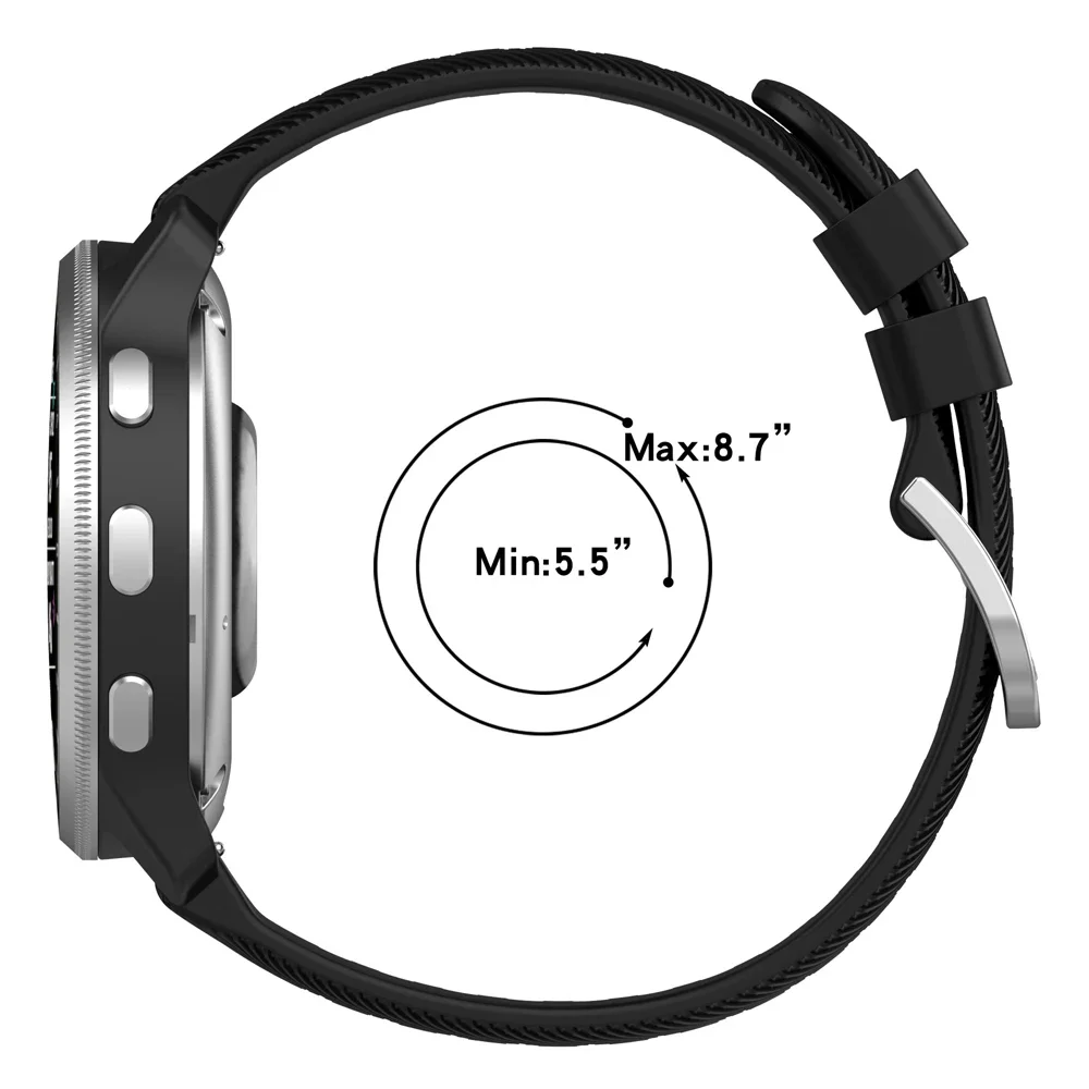 Sport Strap Silicone Band Replacement Bracelet, 20mm/22mm