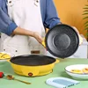 220V Electric Baking Pan Non-stick Korean Barbecue Steak Barbecue Grill Multi Cooker 22cm Diameter 1