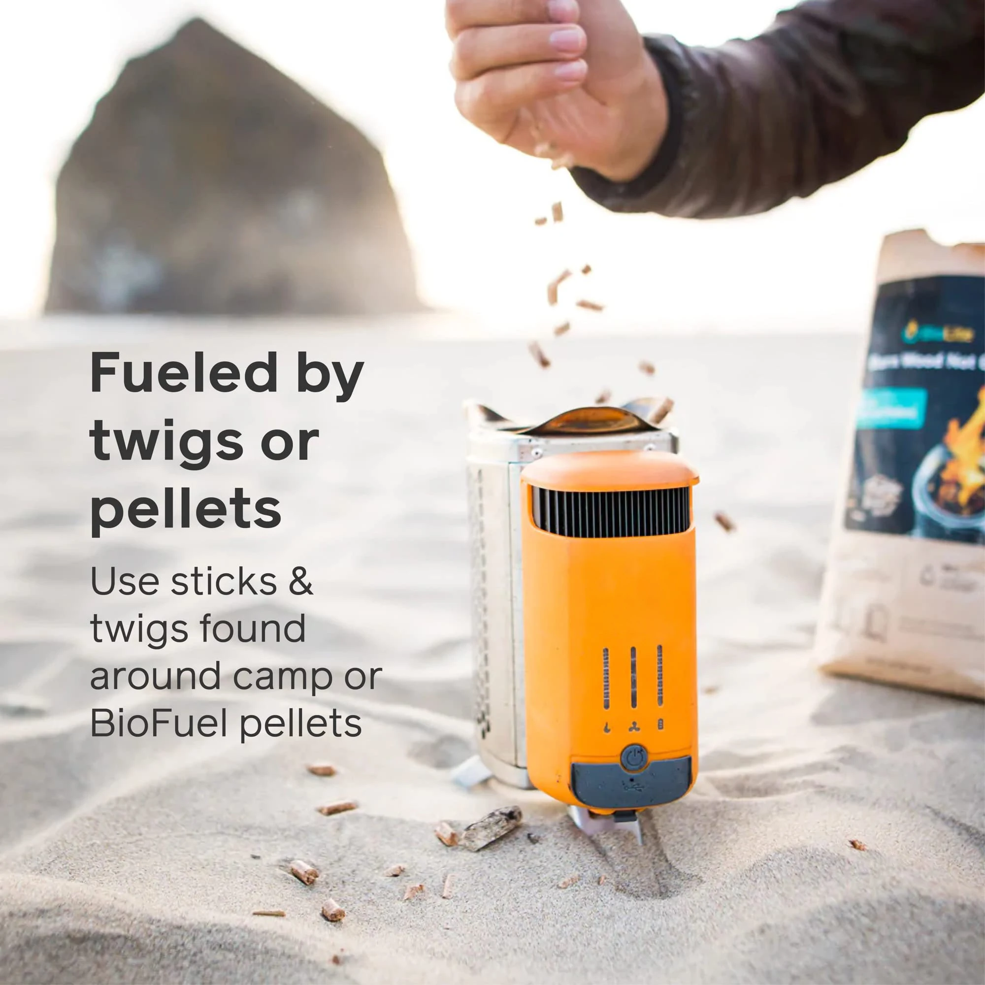 Poêle à bois d'extérieur Portable, four générateur, randonnée, Camping,  chargeur USB - AliExpress