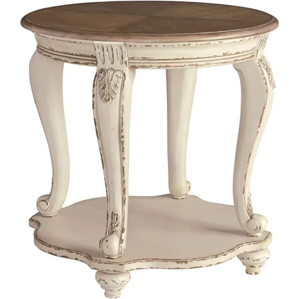 Coffee Table Room Realyn Casual Cottage Coffee Table Antique White & Brown Living Room Chairs Furniture Tables Mesas Coffe Caf&eacute;