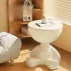 Side Table Flat Head Bedside Table Household Sofa Side Rack Bedroom Balcony Movable Mini Table Small Apartment Movable Tea Table 5