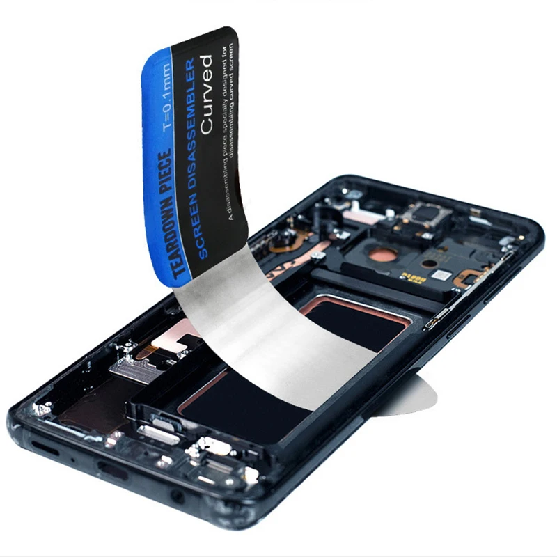 Mobile Phone Curved LCD Screen Spudger Opening Pry Card Tools Ultra Thin Strong Flexible Mobile Phone Disassemble Steel Metal 5pcs 0 1mm ultra thin flexible stainless steel pry bar crowbar removal card suitable for mobile phone disassembly repair tools