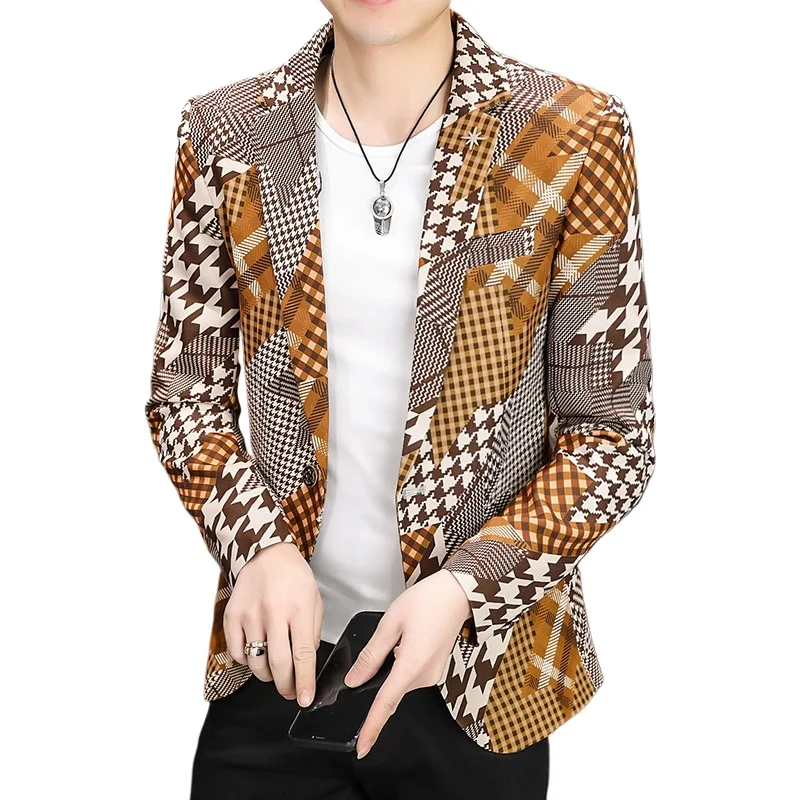 Spring and Autumn Clothing New Fashion Handsome All The Fashion Men's Business Small Suit Korean Version Slim All The Matching 5