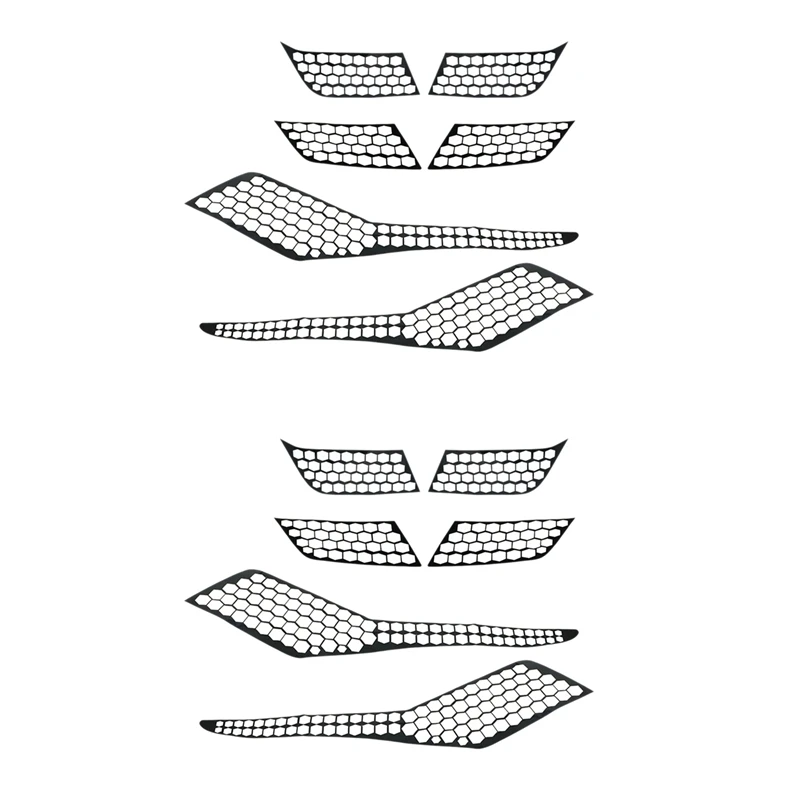 

12Pcs For Peugeot 3008 3008GT 17-19 Rear Tail Light Lamp Cover Honeycomb Stickers Protector Taillight Decoration Decal