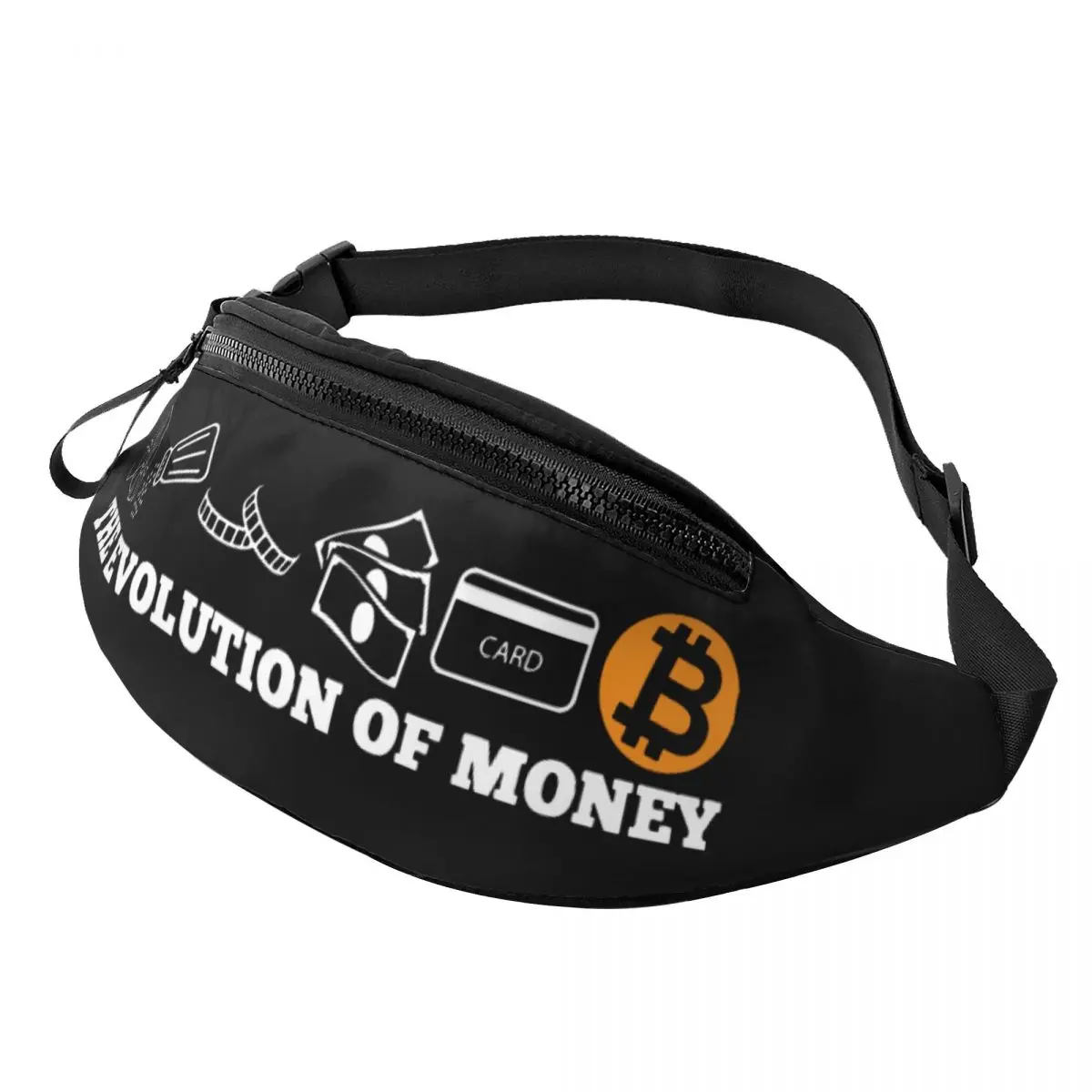 

The Evolution Of Money Bitcoin Btc Crypto Cryptocurrency Cross Chest Bag Merch Men Women Casual Blockchain Belt Bag