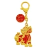 Feng Shui Red Big Auspicious Pi Yao Pixiu Keychain Fortune Luck Amulet Key Chain 1