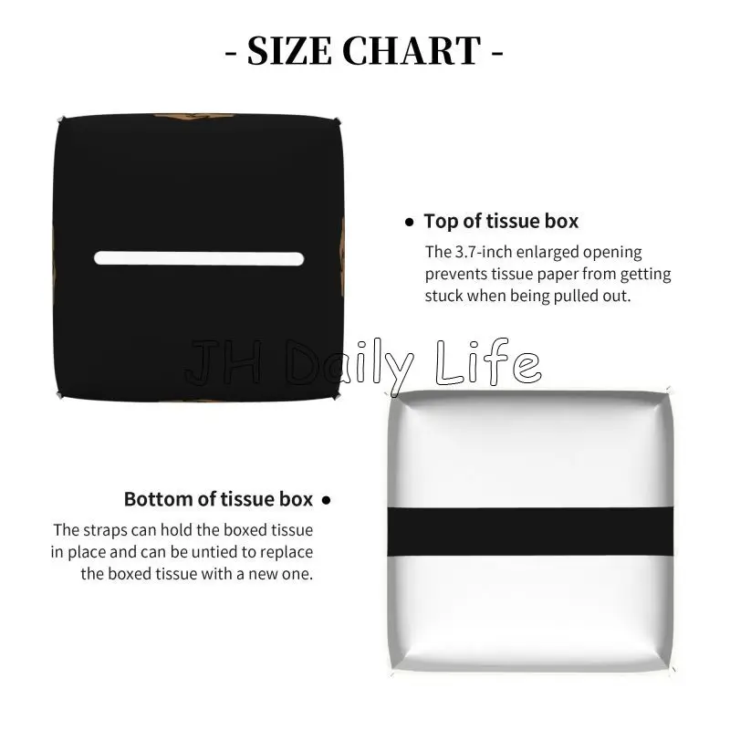 AKA Sorority Gifts Tissue Box Cover Square Leather Tissue Box Holder Decorative Organizer for Bathroom Home Office Car Decor 4