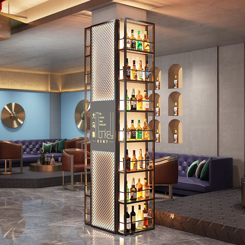 Wine Cabinet Glass Bar Luxury Living Room Exhibition Wall Display Modern Storage Garden Furniture Sets Corner Home Outdoor Rack