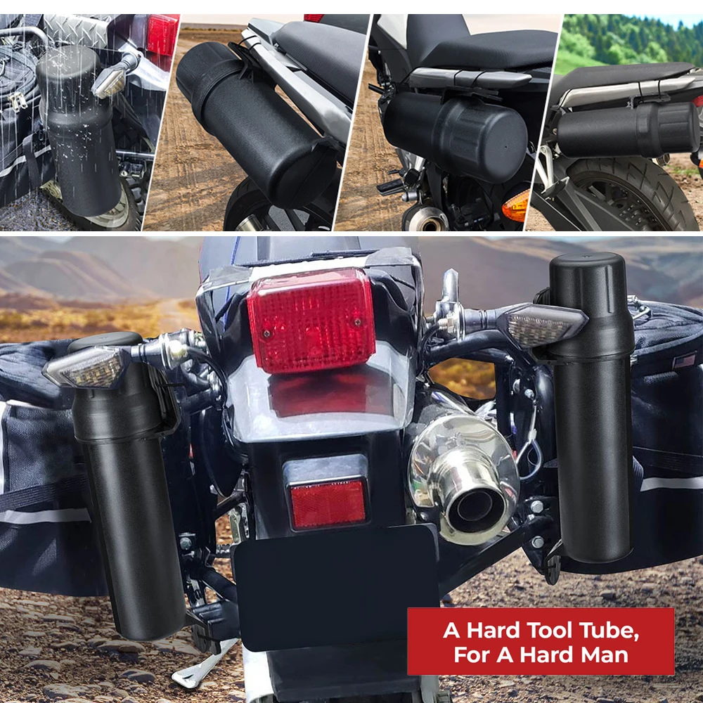 Tubo portautensili universale per moto fuoristrada da 125 mm/4,9