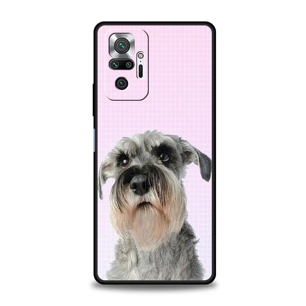 Cartoon Schnauzer Dog Soft TPU Phone Case