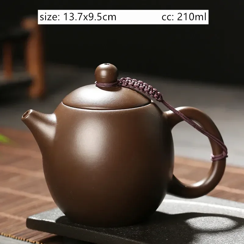 Antique Yixing Purple Clay Tea Pot Raw Ore Zhu Mud Beauty Kettle Chinese Zisha Tea Set Customized Ball Hole Filter Teapot
