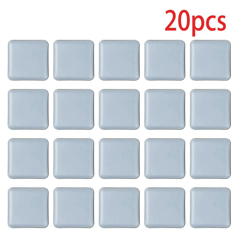 Square Chair Sliders Pads Furniture Rubber Legs Felt Pad Sliders Furniture Accessories Floor Protectors furniture leg pads rubber pads furniture pads 4/8/20pcs