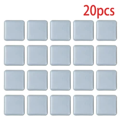 4/8/20pcs Square Chair Sliders Pads 20/25/30/40mm Furniture Rubber Legs Felt Pad Sliders Furniture Accessories Floor Protectors