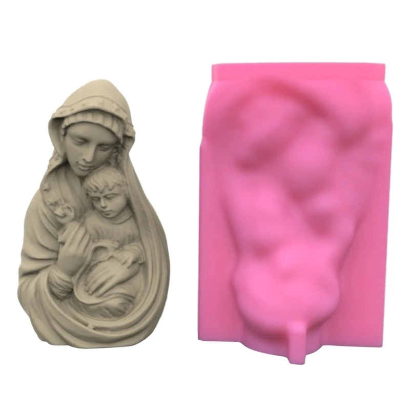 

3D Mary Holds Child Mold Epoxy Crafts DIY Ornament Jewelry Making Tool