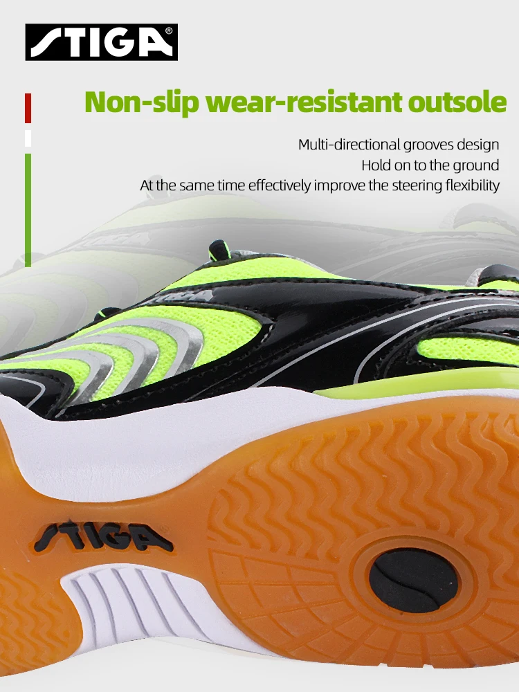 Original Stiga Table Tennis Shoes Kids Boy Girls Ping Pong Sport Sneakers CS86