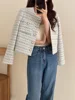 ITOOLIN Autumn Winter Women Elegant  Tweed Cardigan Short Coat With Pocket Single Breasted Jacket For Women Loose Outwear 2024 1