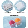 Dustproof Plastic Makeup Organizer for Cotton Pads/Swab/Beauty Egg Storage Box with Lid Lipstick/Nail Polish Organizer 6