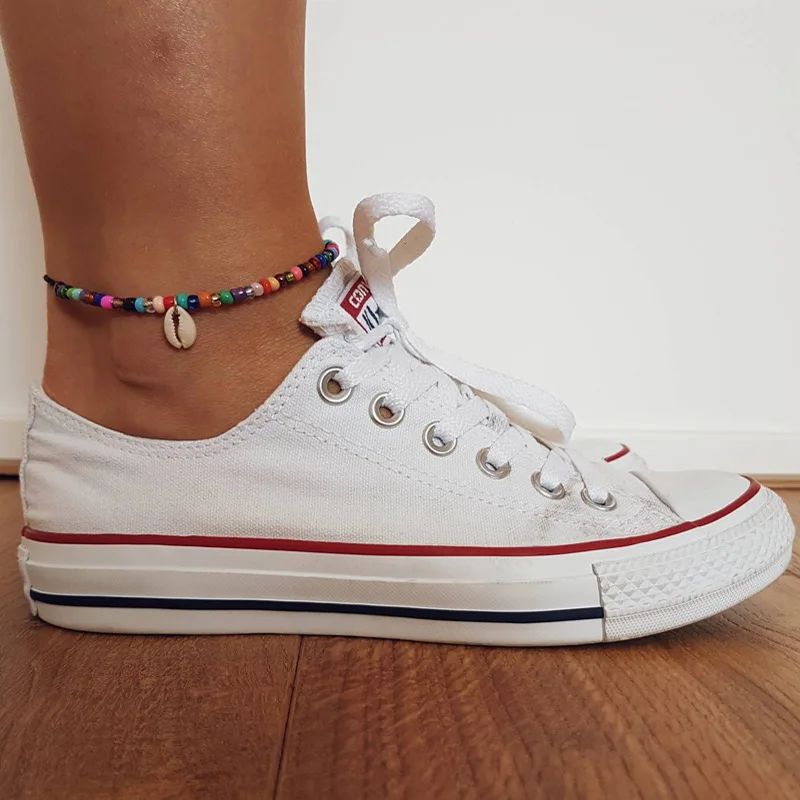 

Bohemian Colorful Seed Beads Shell Anklets for Women Summer Ocean Beach Beads Ankle Bracelet Foot Leg Bracelets boho Jewelry
