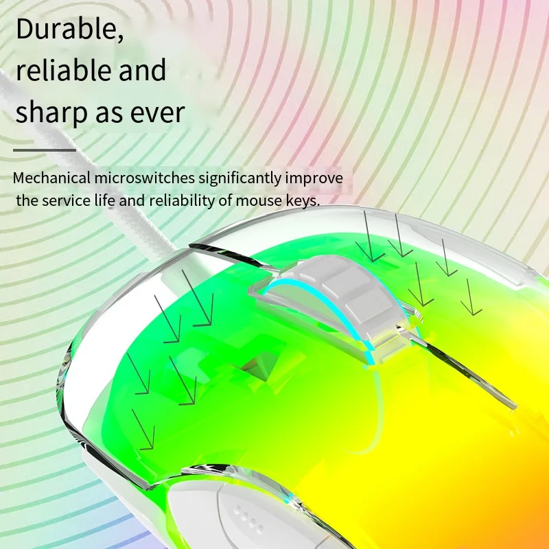 ゲーミングマウス,7つのボタンとUSBケーブル,新しいg702