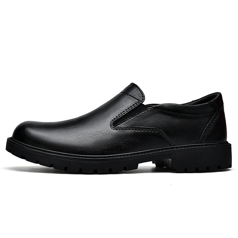 Mens Slip On Oxfords Loafers Casual Leather Shoes Pure Color New Arrival Italian Shoes Italian 6