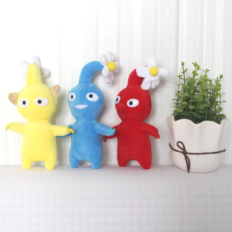 15CM Pikmin 플러시 인형 게임 Olimar 꽃 잎 버드 Chappy Bulborb 부드러운 인형 장난감 빨간색 노란색 선물 어린이 팬 생일
