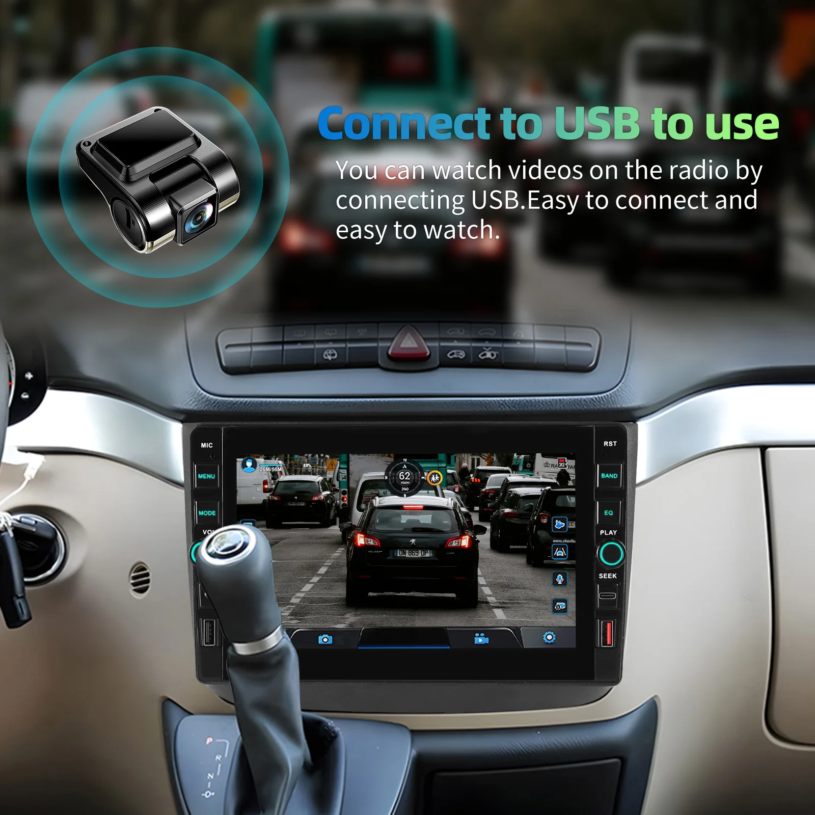 Autoradio ESSGOO Android 15 9 Zoll QLED Touchscreen 4+64G für Mercedes-Benz Viano/Vito 2 W639 2004-2014 Drahtloses CarPlay Android Auto GPS Navigation FM Bluetooth RDS Lenkradsteuerung Mirror Link – Detail 20