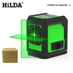 HILDA Green Cross Line Laser Level - Self-Leveling Horizontal & Vertical Tool (SET 7)