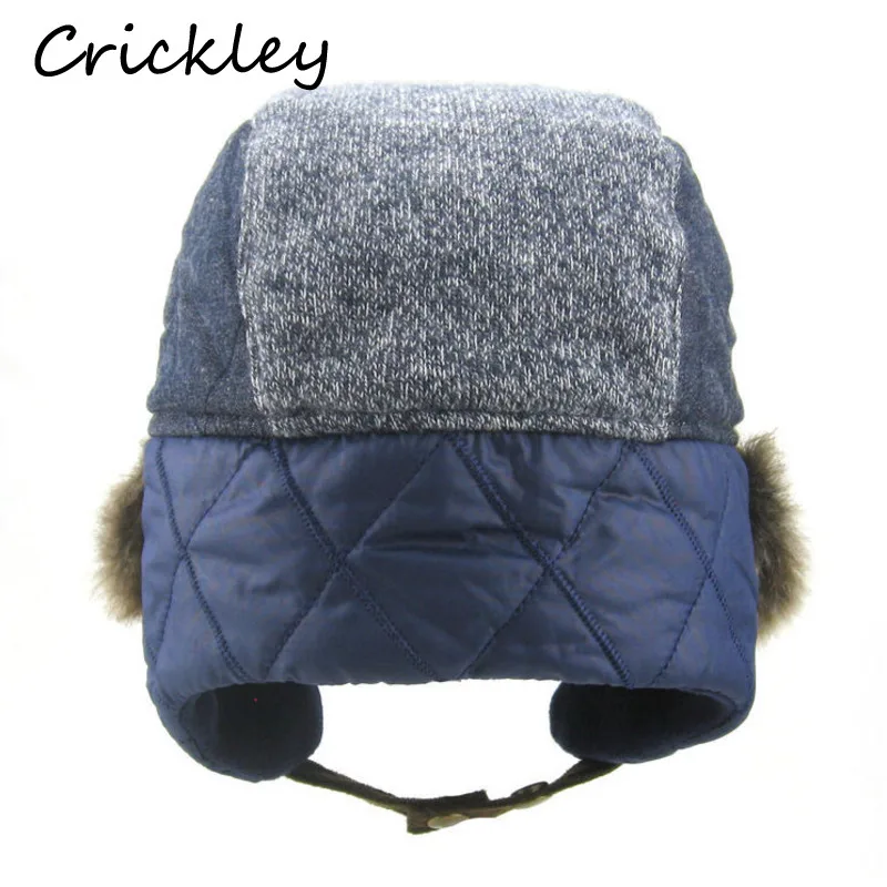 Winter Sewing Boys Ushanka Hats Warm Plush Toddler Kids Pilot Hat Ear Flap Windproof Soft Children Caps 1-8 Years