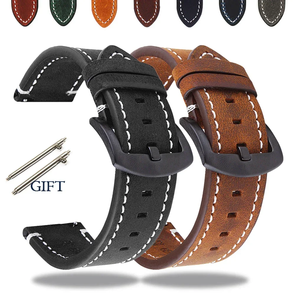 Multi-Size Black, Yellow, and Brown Watch Strap Collection