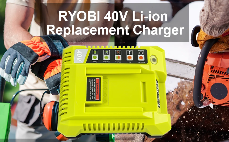 40V Charger for Ryobi Battery OP401 Lithium-ion Battery Charger  Compatible With