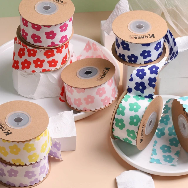 50Yards 25MM/38MM Macaron color solid Jump Point/Snow Tape Ribbon 0721R01  DIY Hair Bow Children's Accessories Girl Material