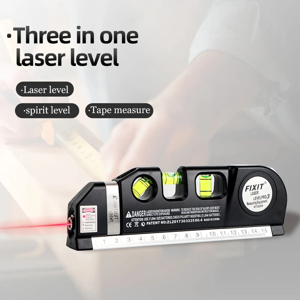 Description Picture 2 of itemMultifunctional Infrared Laser Levels With 8FT 2.5M Standard Measure Tape Cross Line Lasers Renovation and Construction Tools