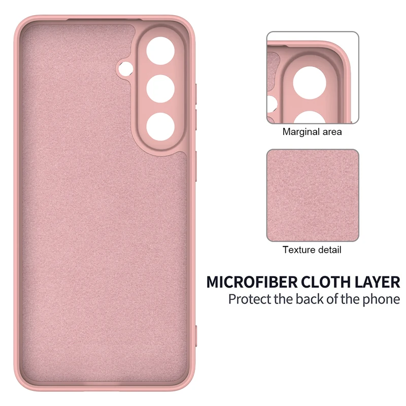 ELVEV Soft Premium Liquid Silicone Case with Flocking Interior and Strap