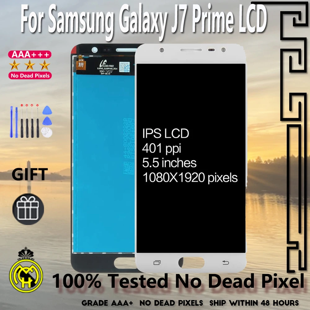 100% New Original 5.5&quot LCD For Samsung Galaxy J7 Prime G610 G610F On7 2016 G6100 Display Touch Screen Assembly+service package |