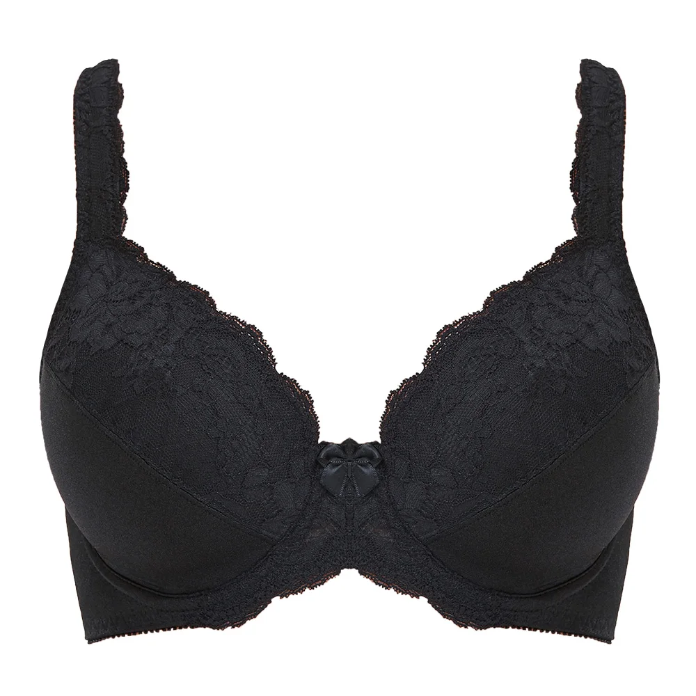 Women's Full Coverage Lace Bra Plus Size Bra Lager Bosom Embroidery Minimizer Bra For Women Thin  Bralette C D E F G H I J Cup