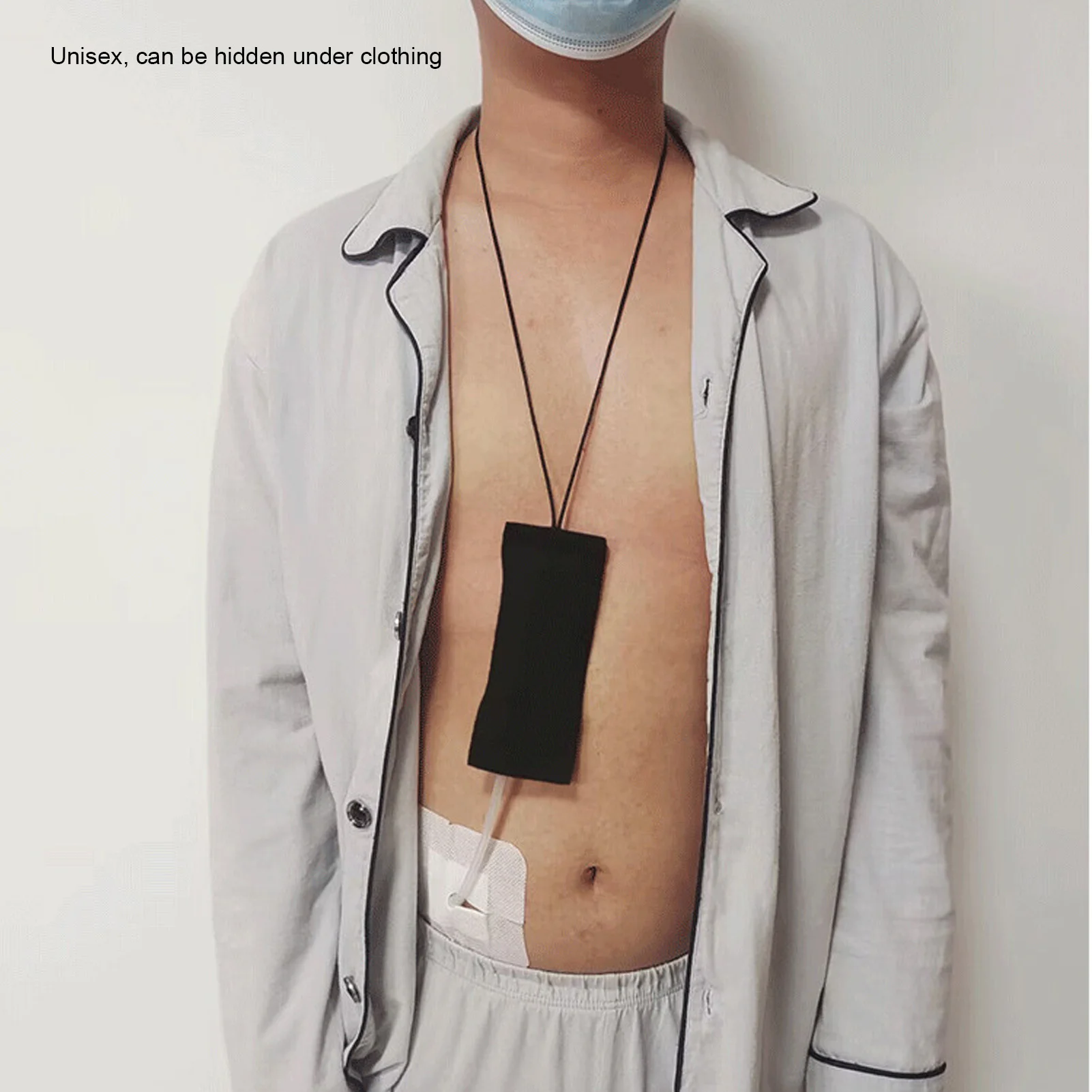 Peritoneal Dialysis Catheter Transfer Set Holder Bag Secure Placement Adjustable Neck Cord Hook Loop Fastener PD Catheter Holder 2