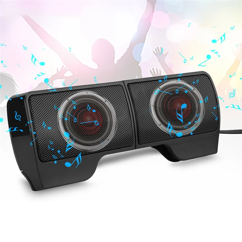휴대용 미니 클립 USB 스테레오 스피커 사운드바 Clipon Speakers_BSH