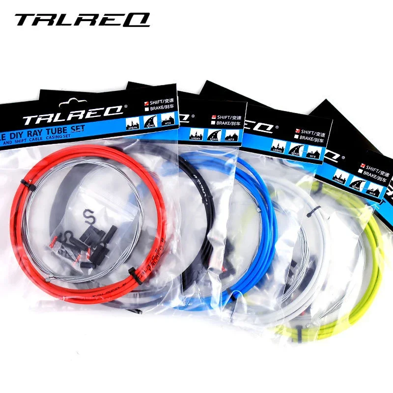 Bike Brake & Shift Cable Kit 2m 2.5m 4mm 5mm Mountain Road Bike Derailleur Cable Set with Housing Repair Solution