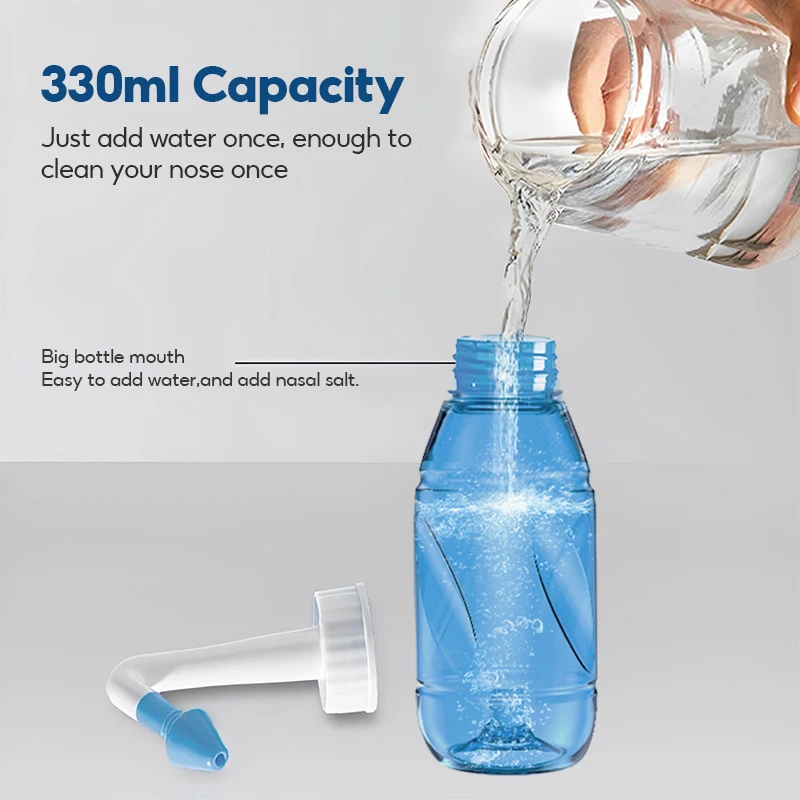 Dr.isla 300ML Nasal irrigator Nasal Rinse Bottle Nasal Wash Cleaner Nose Protector Avoid Allergic Rhinitis Adults Children Neti 4