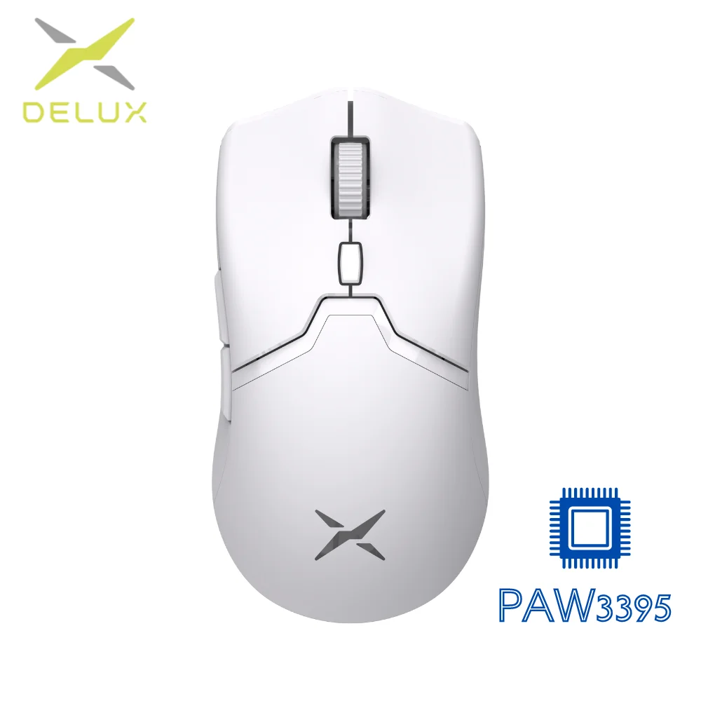 DeluxM800PROPAW3395WhiteWirelessBluetoothGamingMouse26000DPI